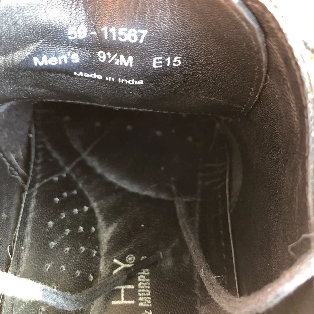 Johnston & Murphy Black Leather Cap Toe Oxford Dress Shoes Men's Size 9.5